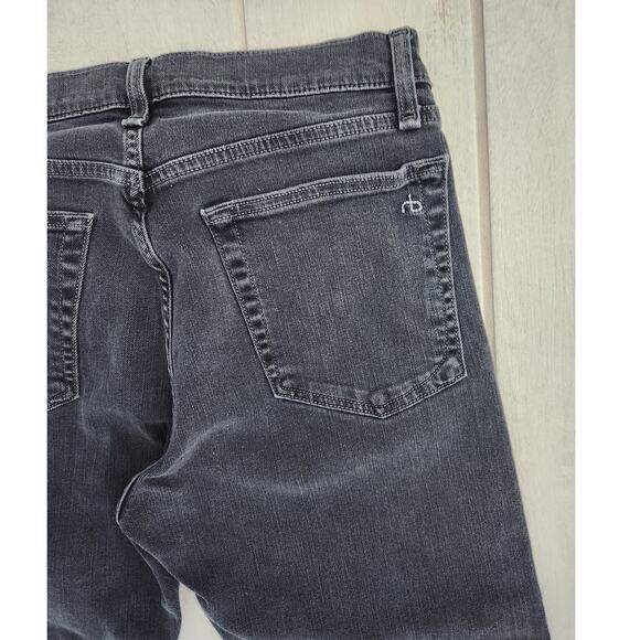 Rag & Bone Jeans Size 29 Fit 2 Slim Denim Pants Button Fly Black Cotton Stretch - Picture 6 of 10